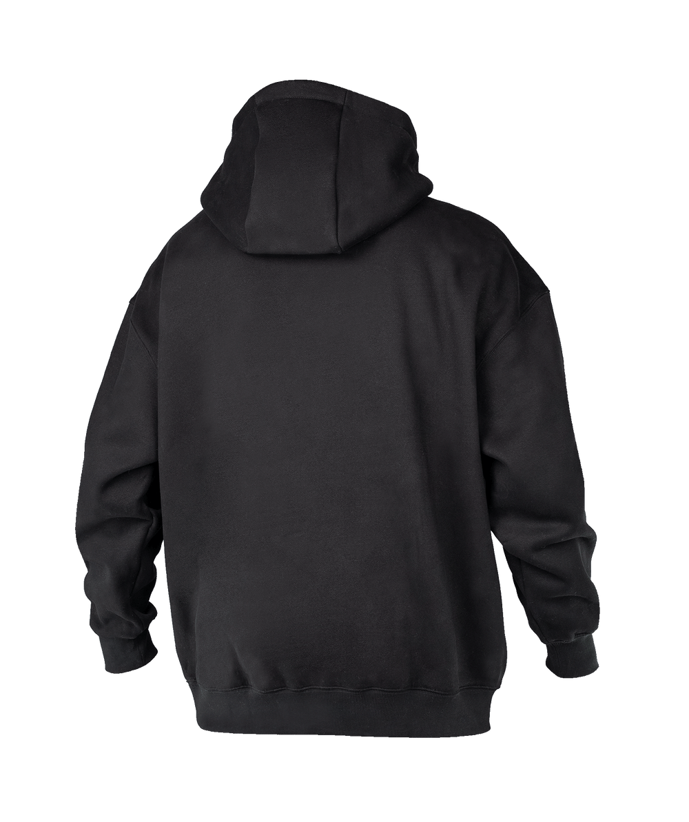 Soft black motocross MX hoodie with EMEKS branding UK