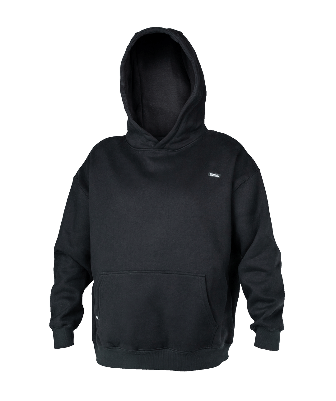 Soft black motocross MX hoodie with EMEKS branding UK