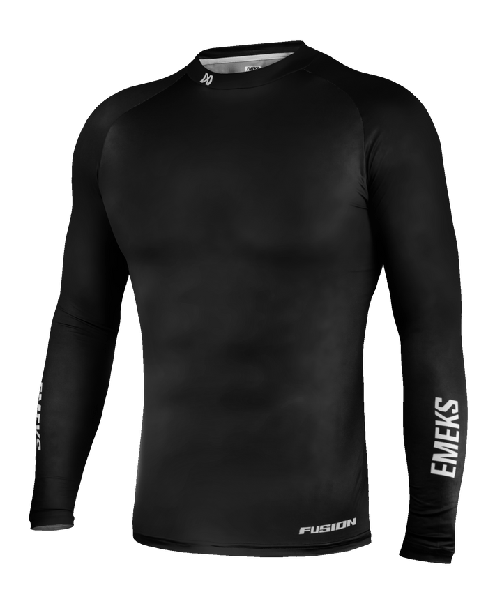 Black motocross MX compression top lightweight normal EMEKS UK