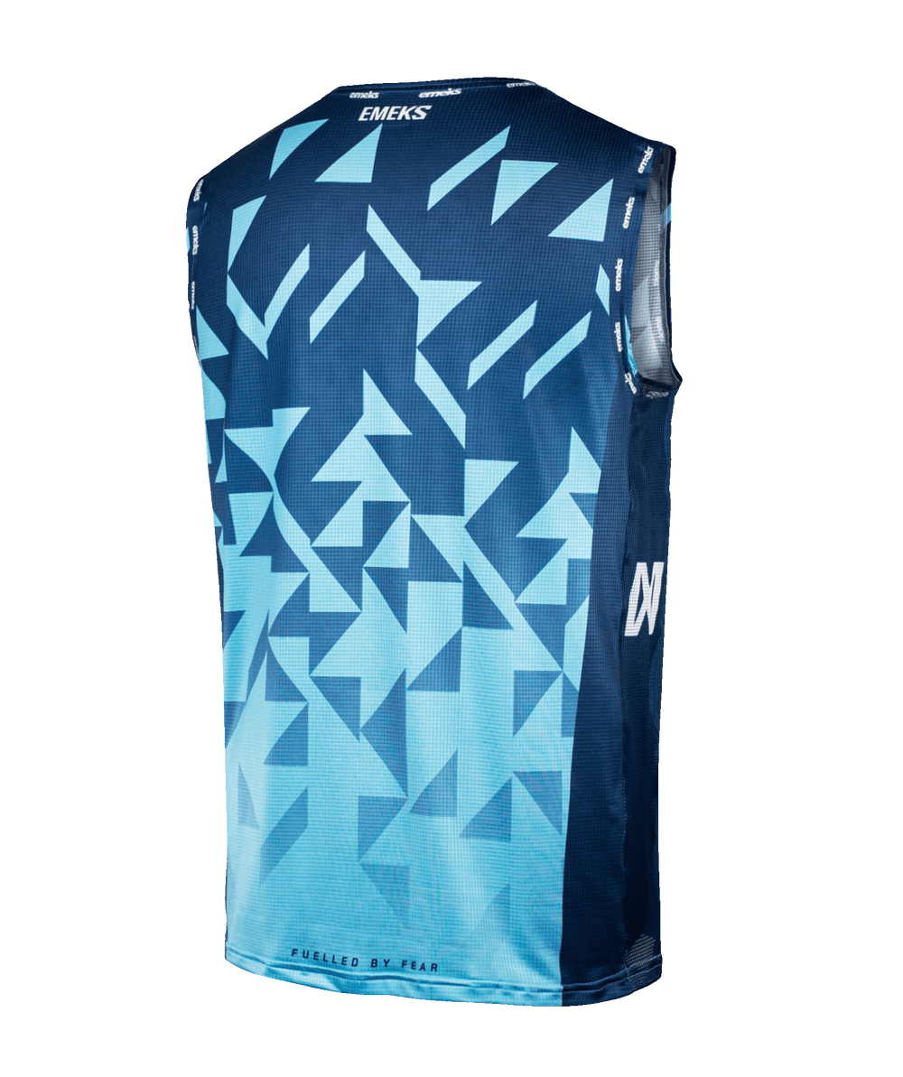 blue lightweight motocross bib - EMEKS MX racewear UK