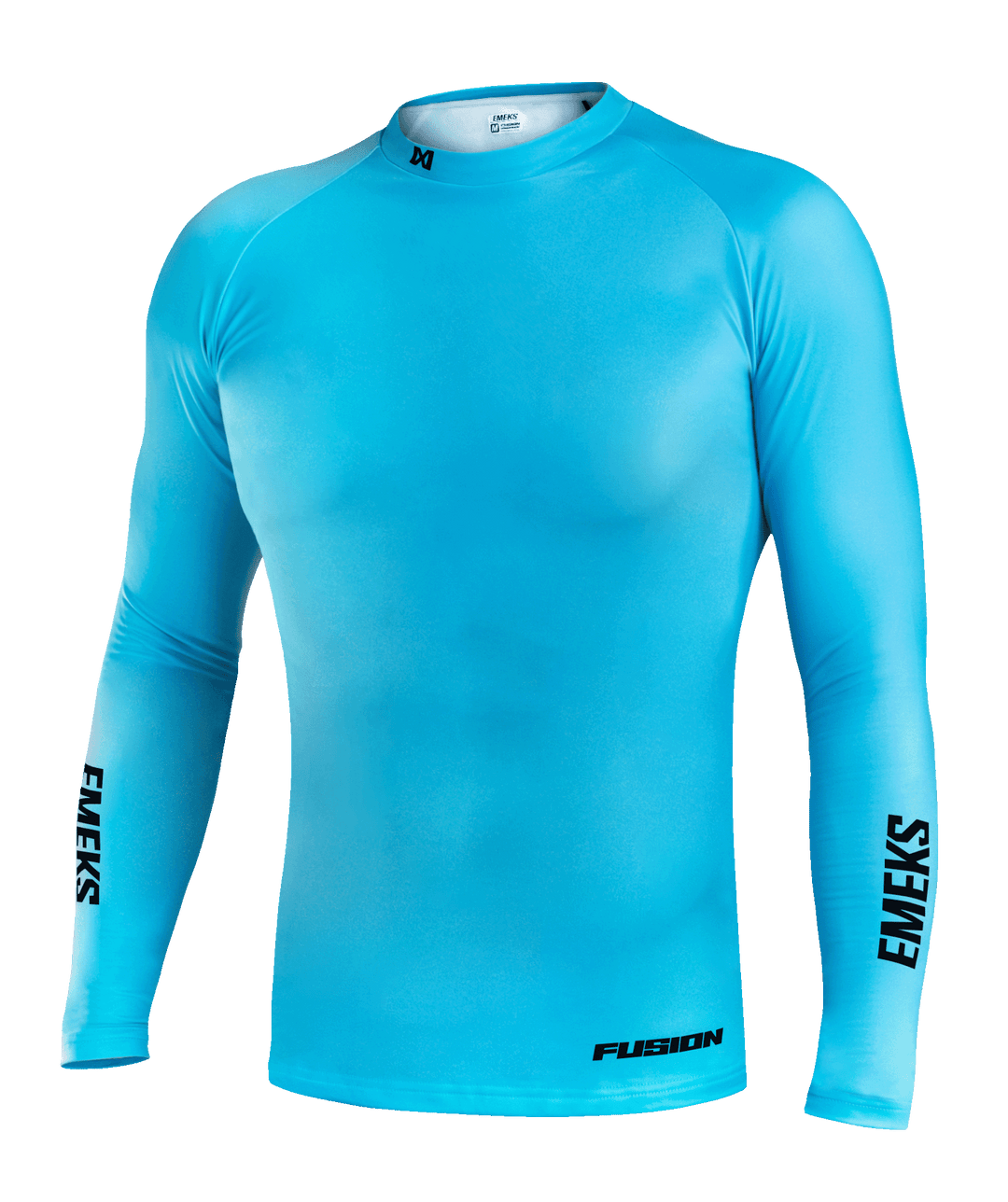 Blue motocross MX compression top lightweight winter thermal thick EMEKS UK