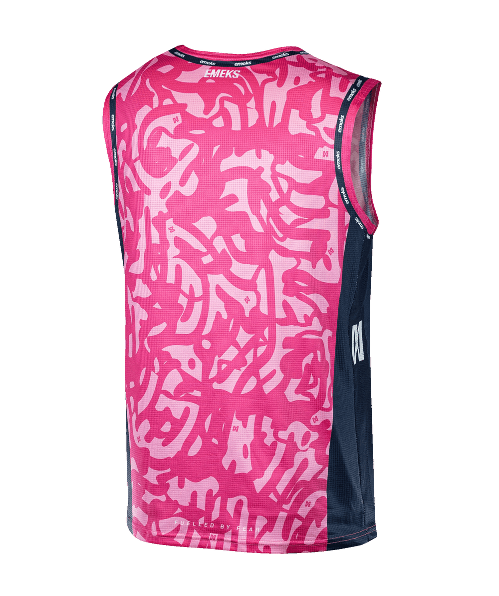 pink navy blue lightweight motocross MX bib EMEKS UK racewear