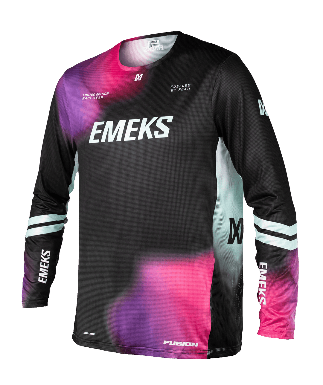 Black pink purple lightweight motocross MX jersey EMEKS UK racewear