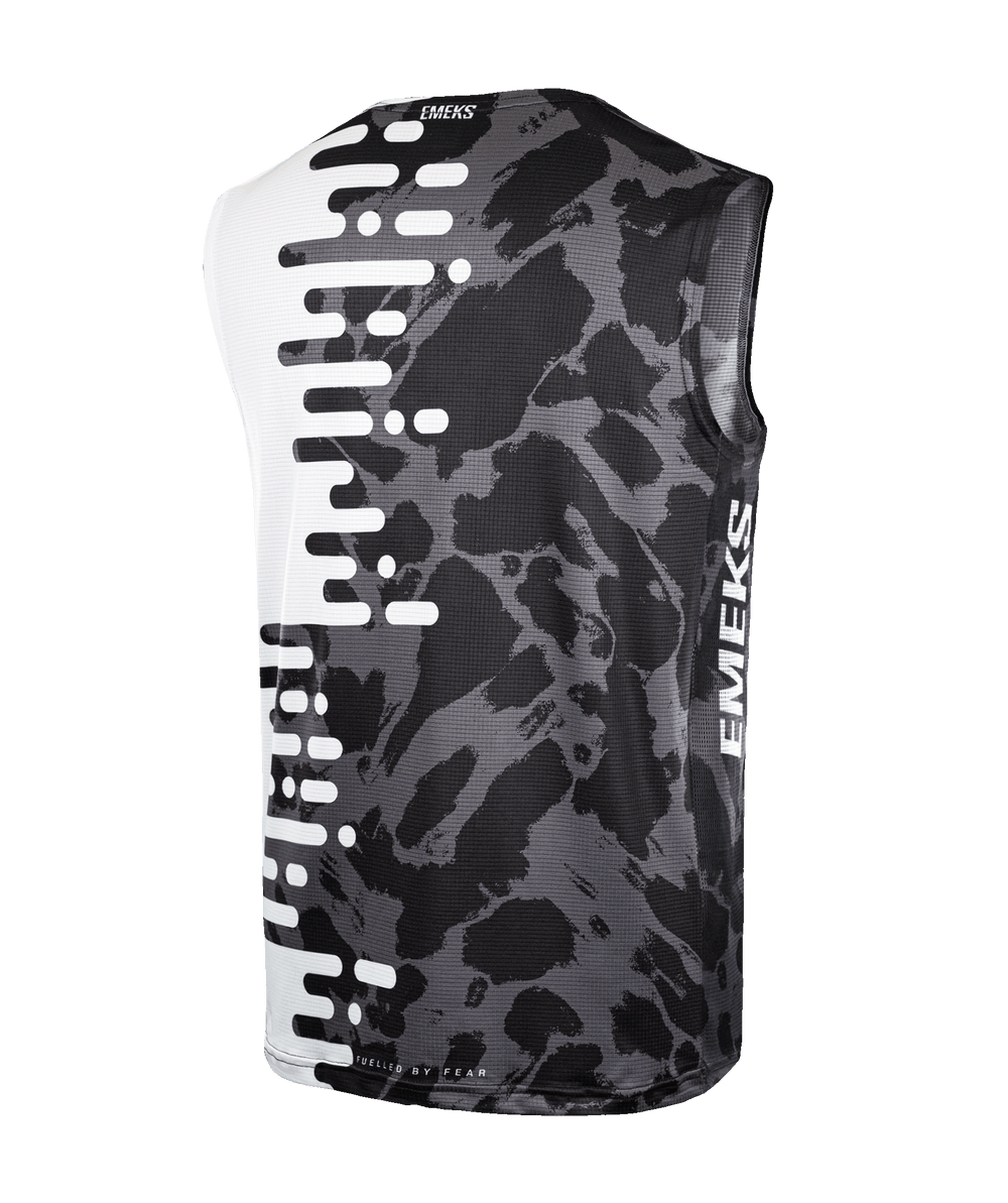 White Grey Black Motocross Bib Top UK Adult Youth EMEKS Paint drip