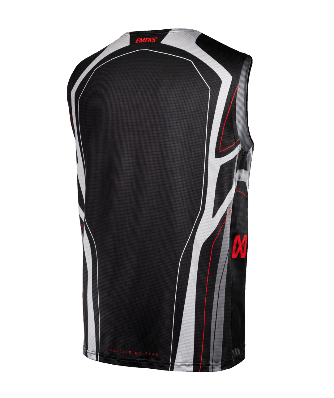 Black and red lightweight motocross bib - EMEKS MX racewear UK