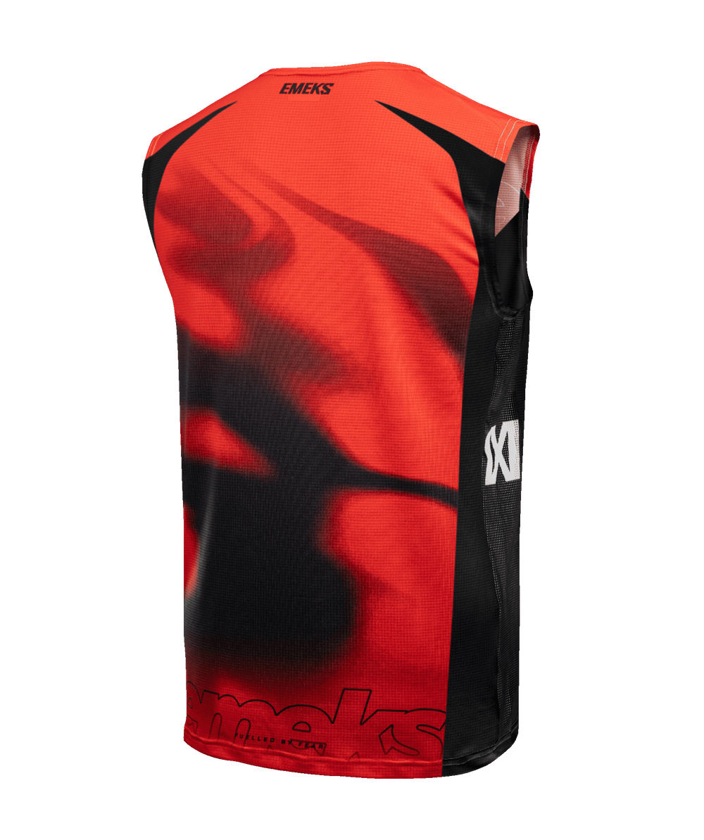 Red and black motocross bib MX kit EMEKS UK