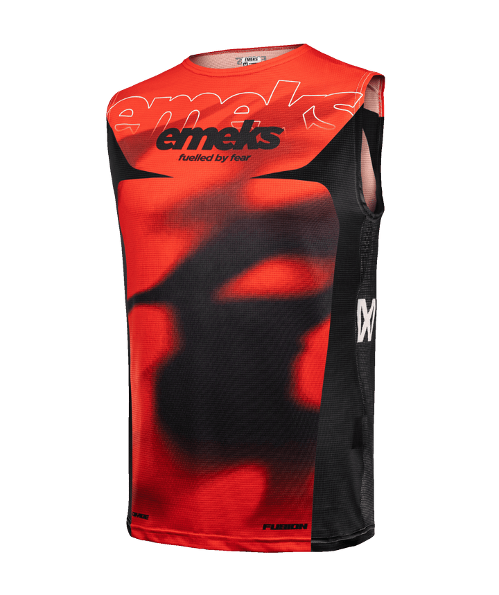Red and black motocross bib MX kit EMEKS UK