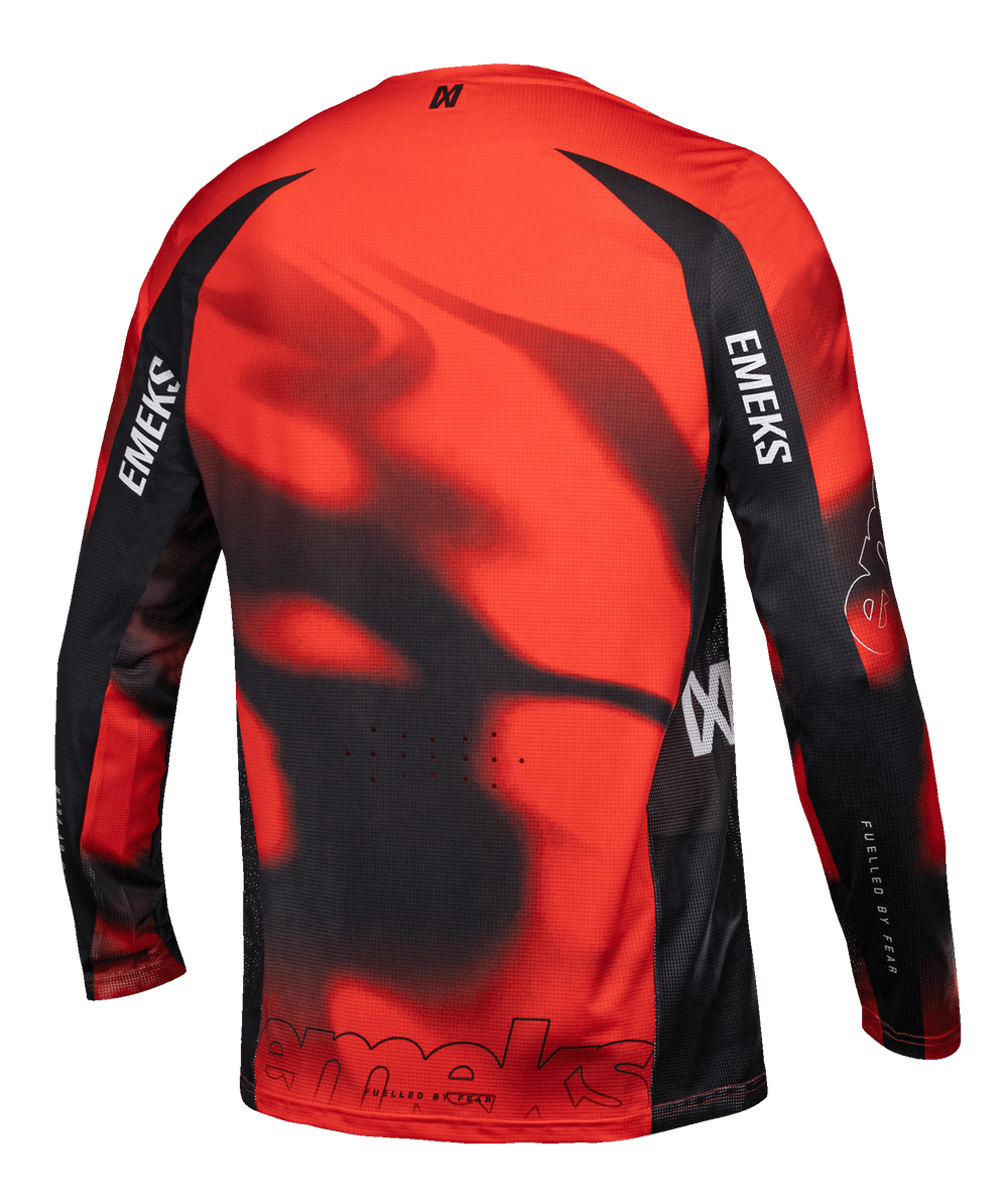Red and black motocross jersey MX kit EMEKS UK