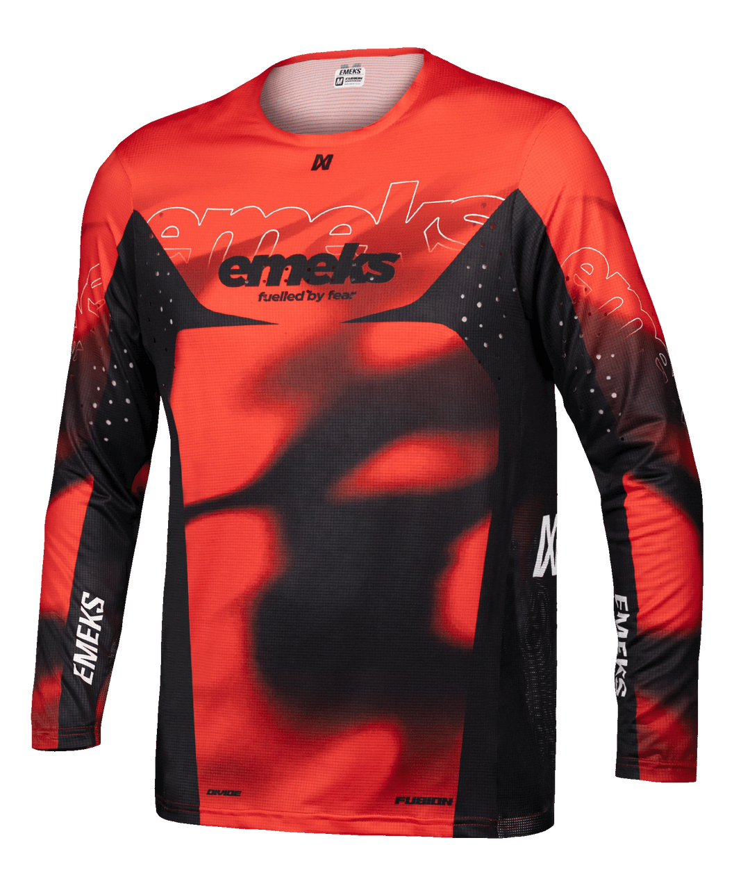 Red and black motocross jersey MX kit EMEKS UK
