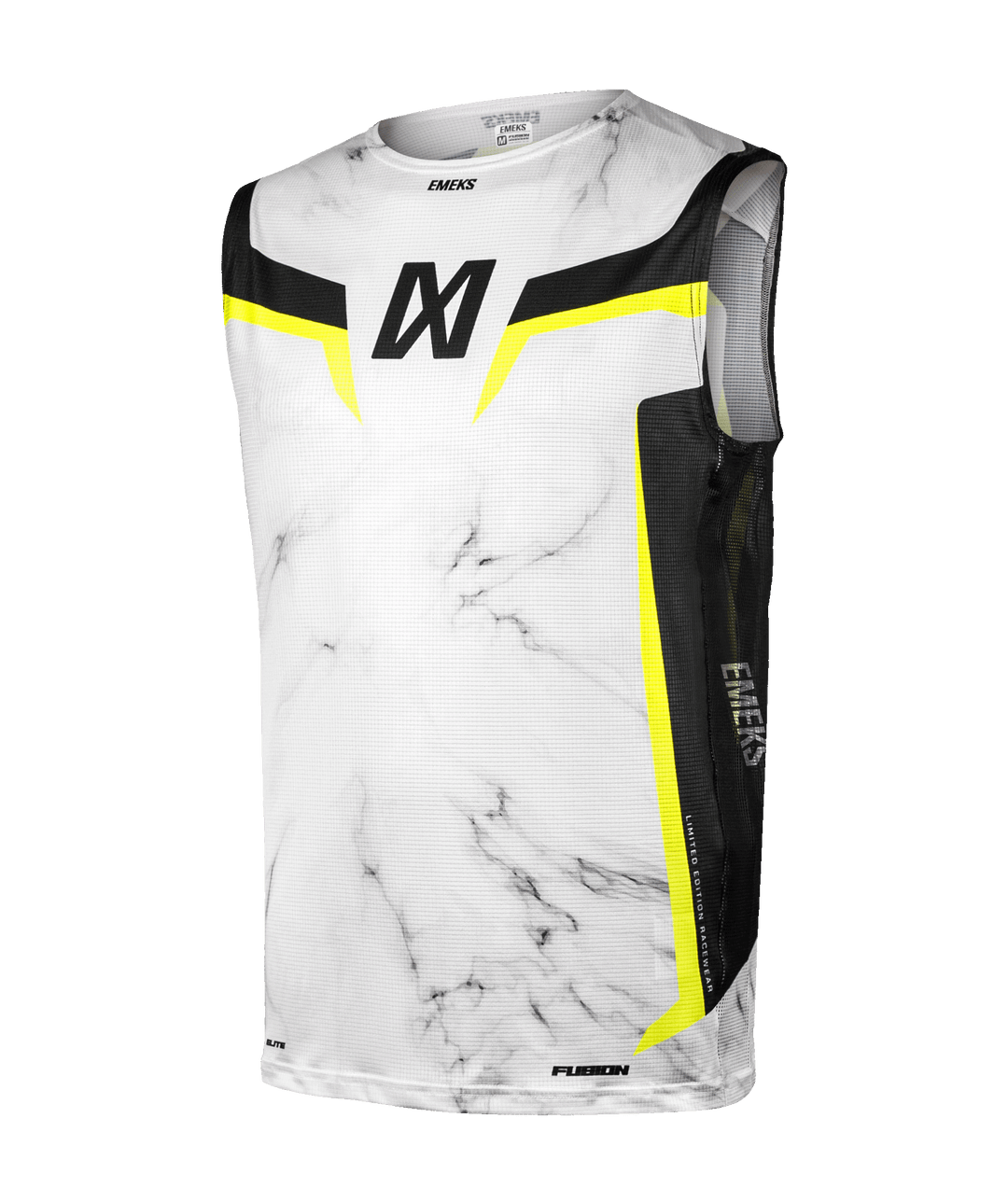 white yellow and black lightweight motocross bib - EMEKS MX racewear UK