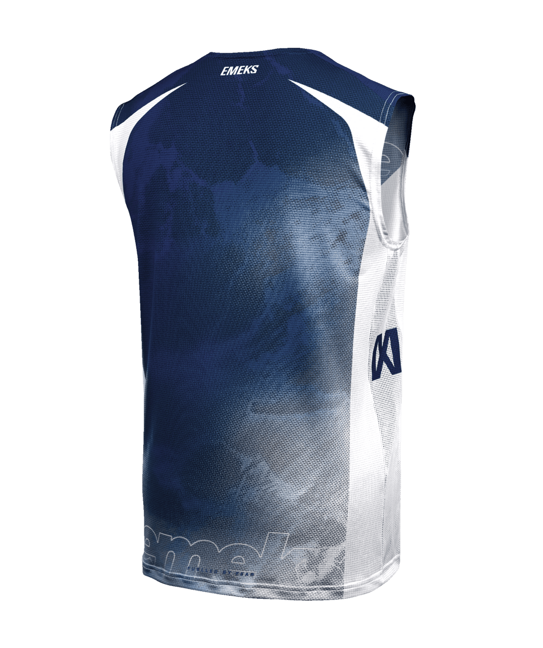Indigo blue and white motocross bib EMEKS UK