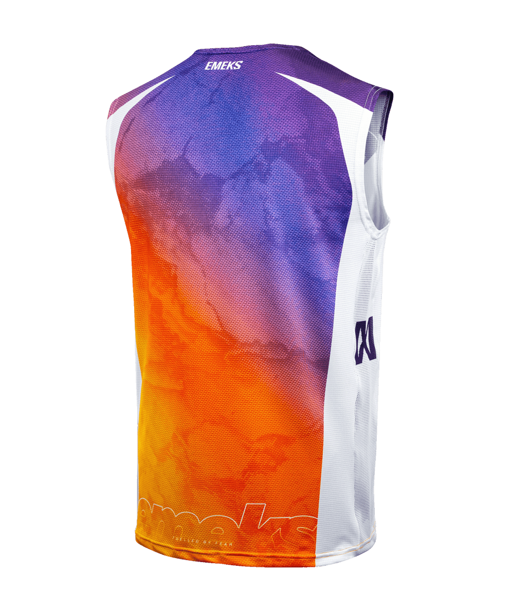Purple orange and white motocross bib MX kit EMEKS UK 