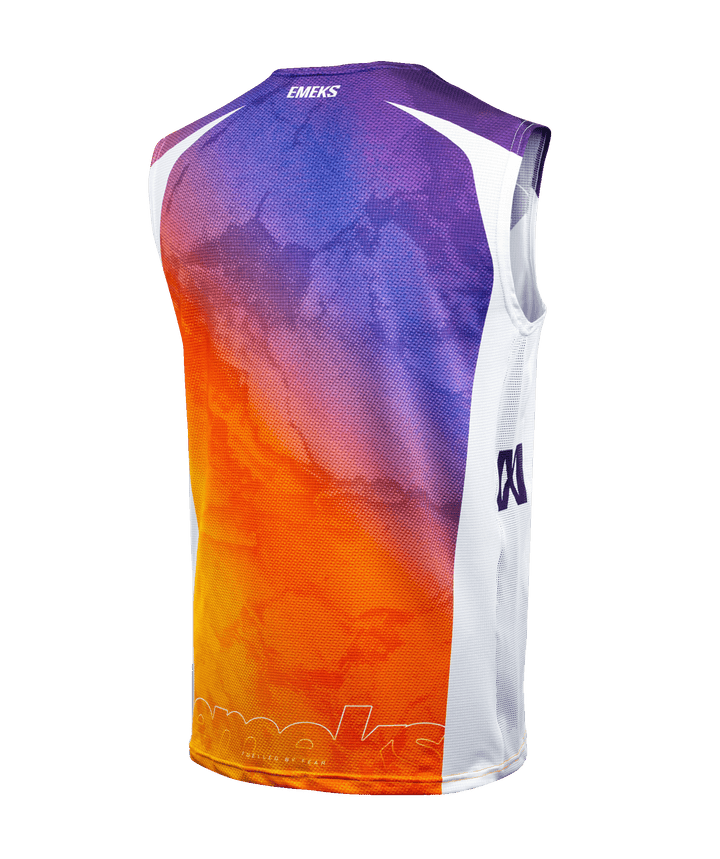 Purple orange and white motocross bib MX kit EMEKS UK 