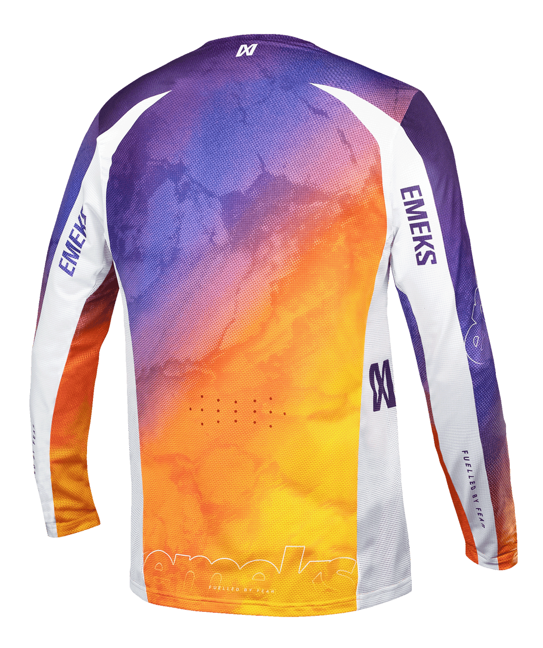 Purple orange and white motocross jersey MX kit EMEKS UK