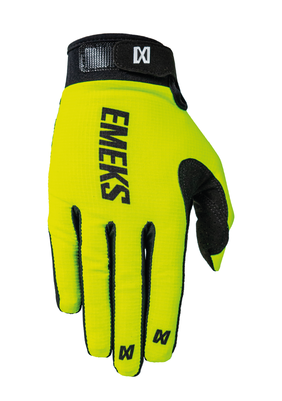 Fluoro yellow motocross MX riding gloves lightweight EMEKS UK
