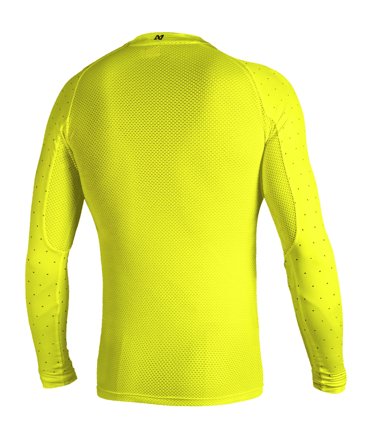 Fluoro yellow motocross MX compression top lightweight summer vented EMEKS UK