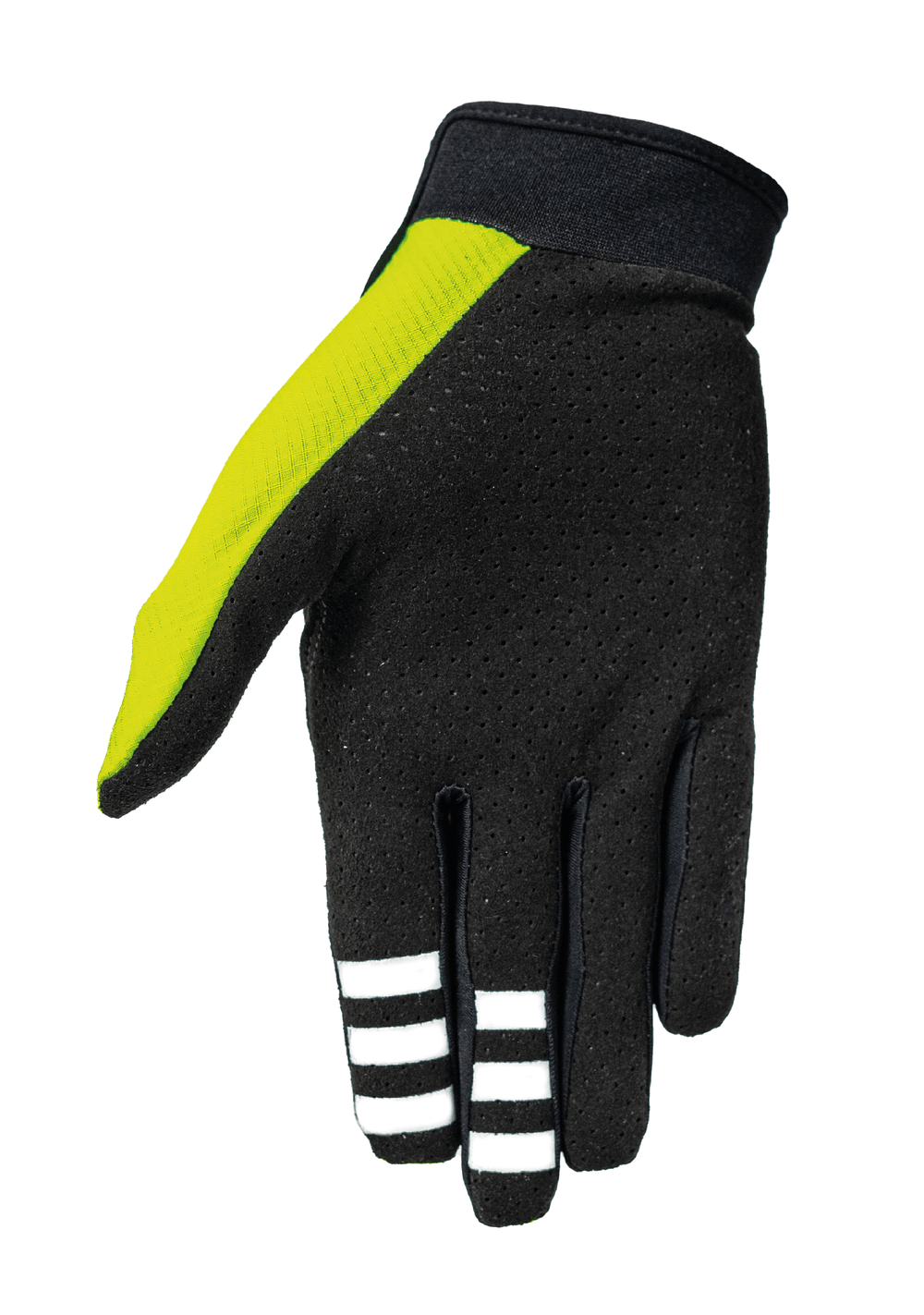 Fluoro yellow motocross MX riding gloves lightweight EMEKS UK