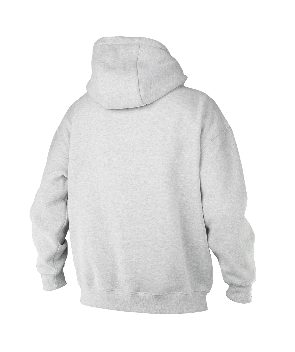 Soft grey motocross MX hoodie with EMEKS branding UK