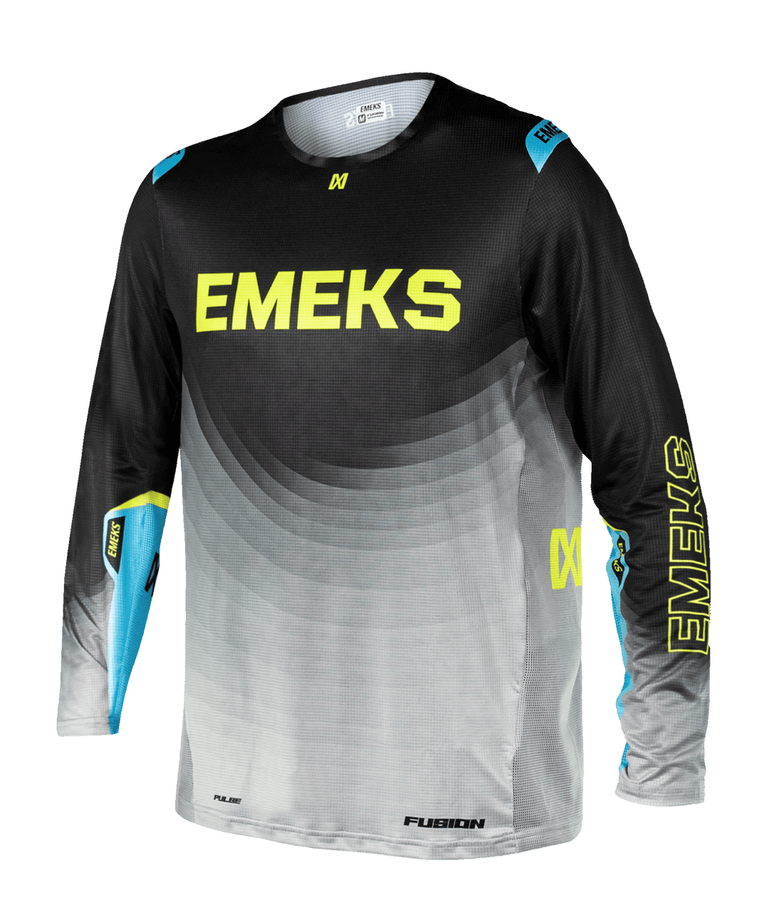 Black grey blue lightweight motocross MX jersey EMEKS racewear UK