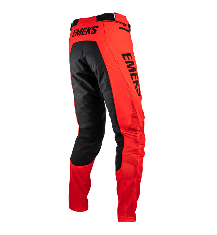 Red lightweight premium motocross MX pants EMEKS racewear UK