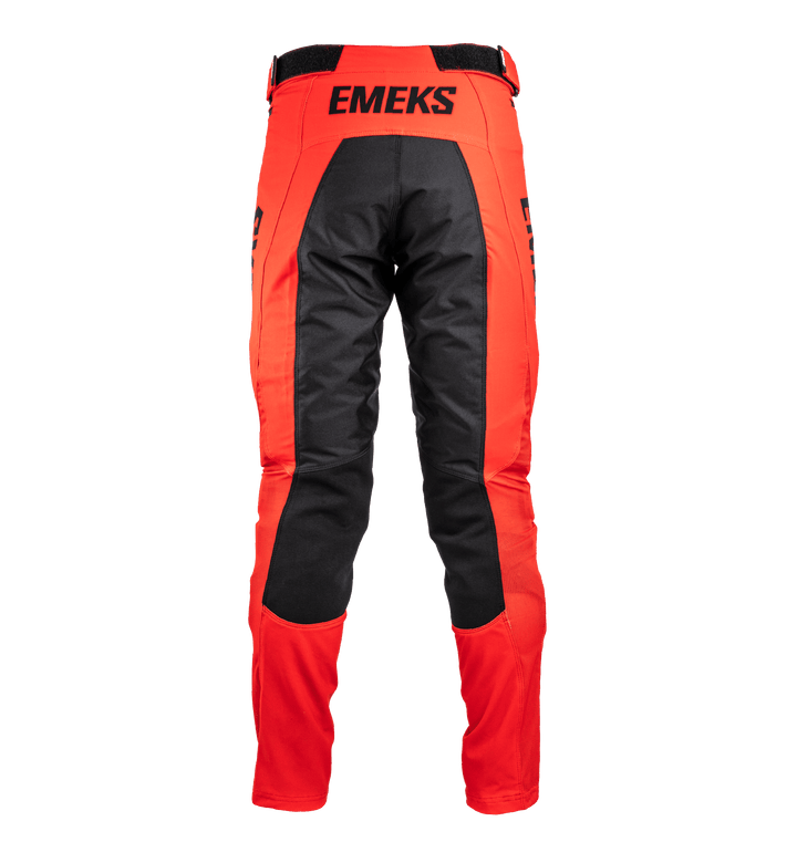 Red lightweight premium motocross MX pants EMEKS racewear UK