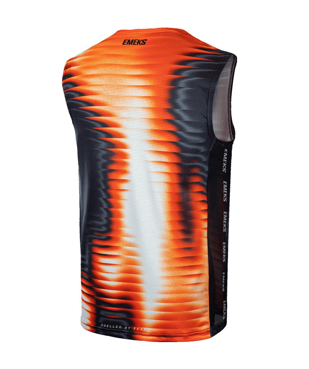 Orange Grey Black Motocross Bib Top UK Adult Youth EMEKS
