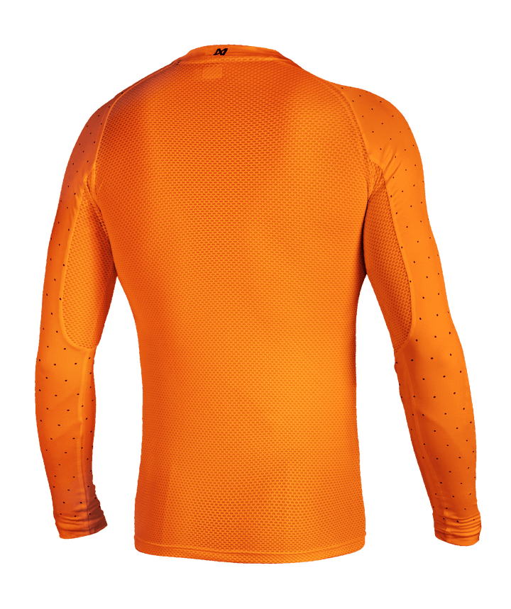 Orange motocross MX compression top lightweight vented summer EMEKS UK