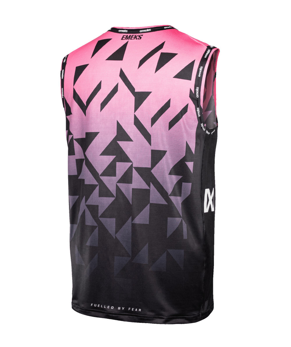 pink and black lightweight motocross bib - EMEKS MX racewear UK