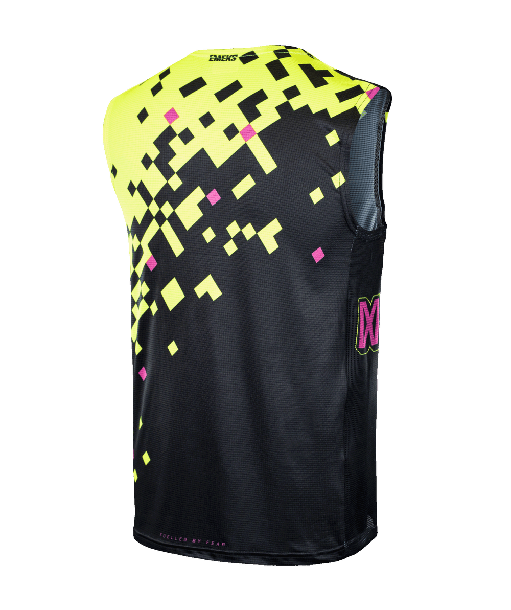 Pink Fluoro Yellow Black Motocross Bib Top UK Adult Youth EMEKS 