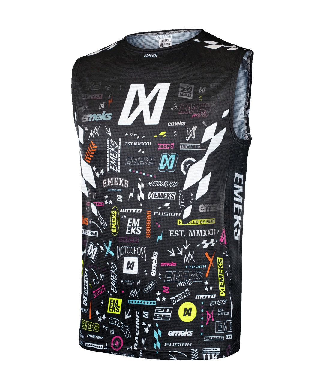 Poster Bib Colourful Multi coloured Motocross MX BIB Youth Adult EMEKS UK