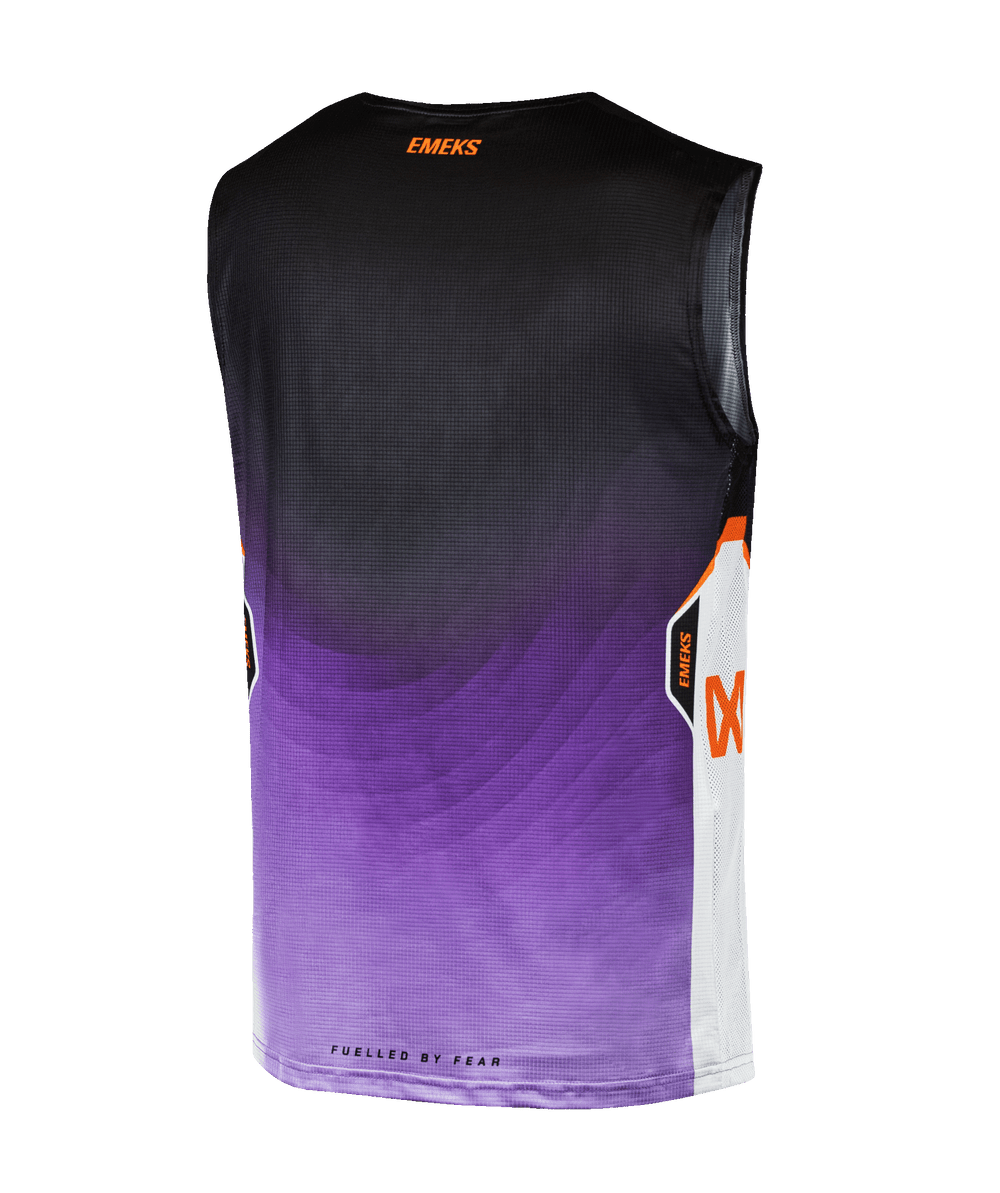 black purple orange lightweight motocross MX bib EMEKS UK racewear