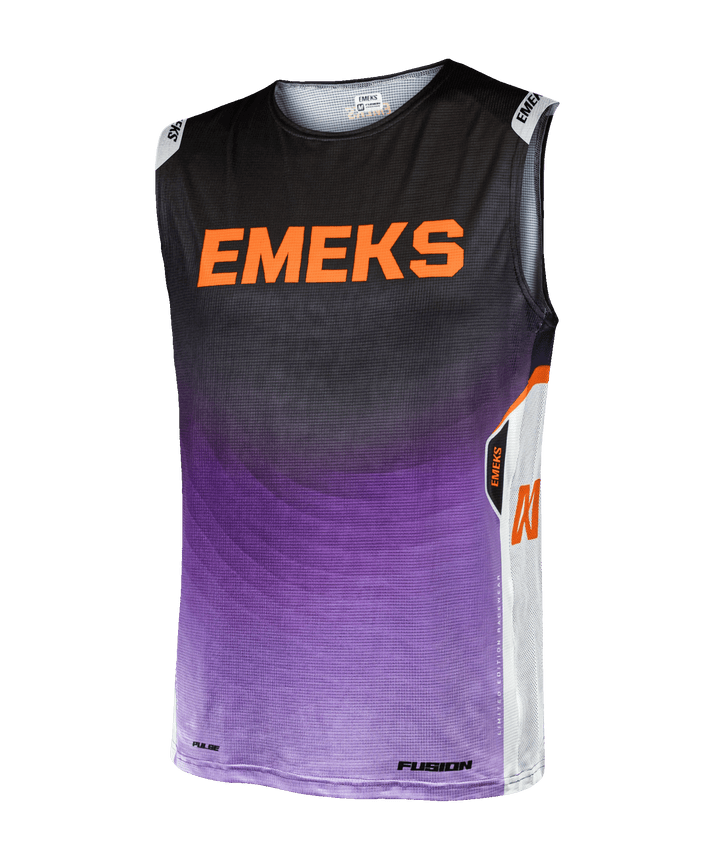 black purple orange lightweight motocross MX bib EMEKS UK racewear