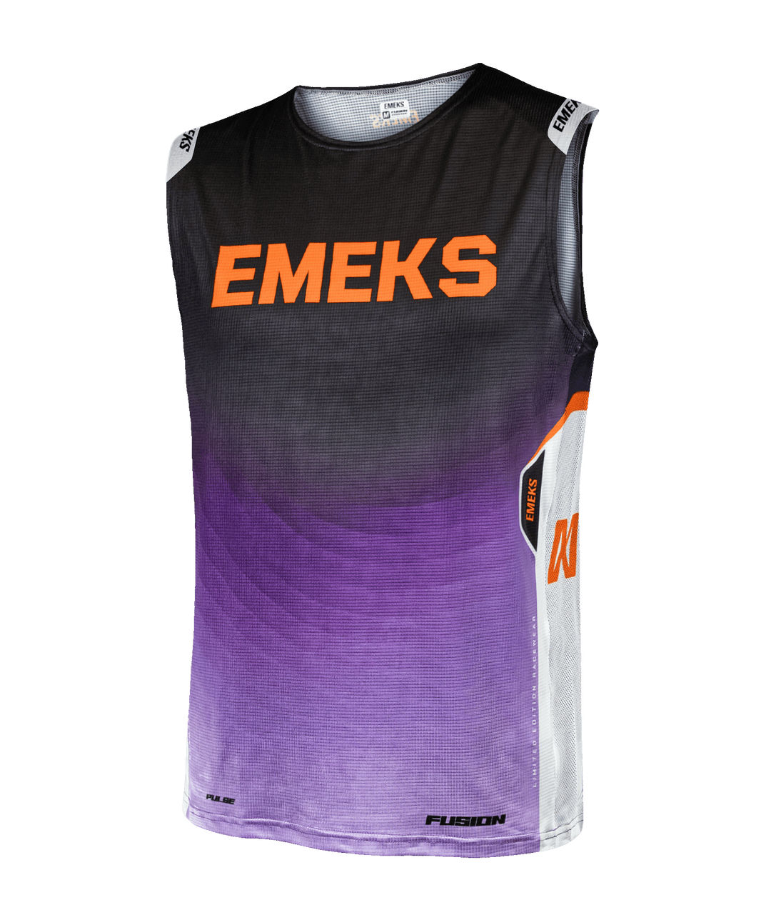 black purple orange lightweight motocross MX bib EMEKS UK racewear