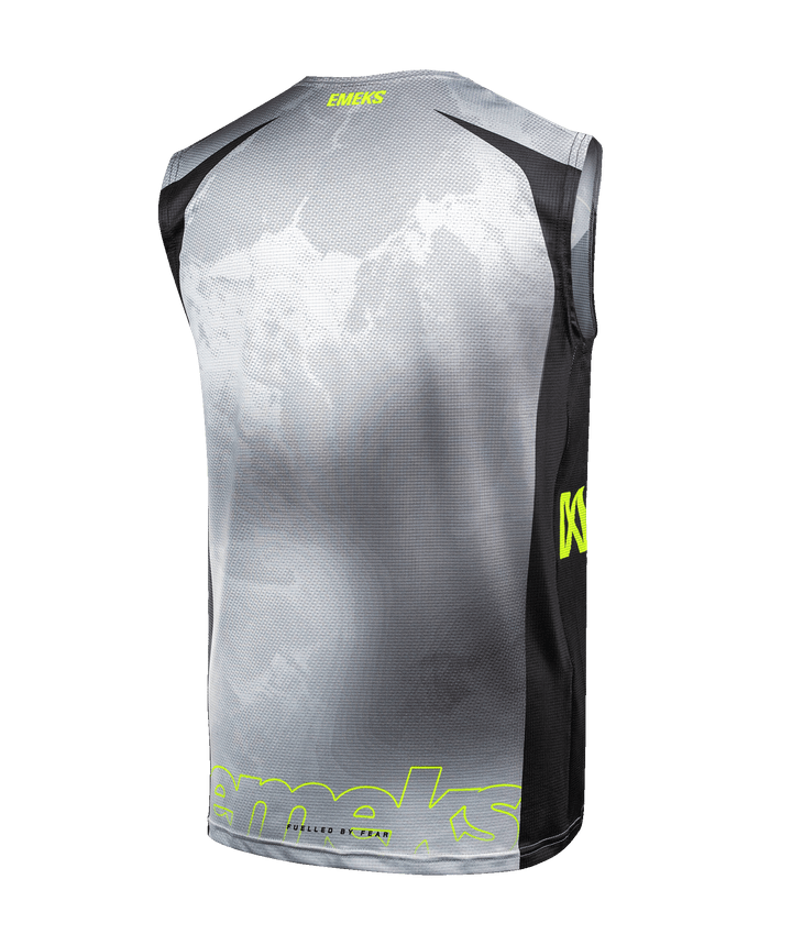 Black fluoro yellow grey motocross bib MX kit EMEKS UK