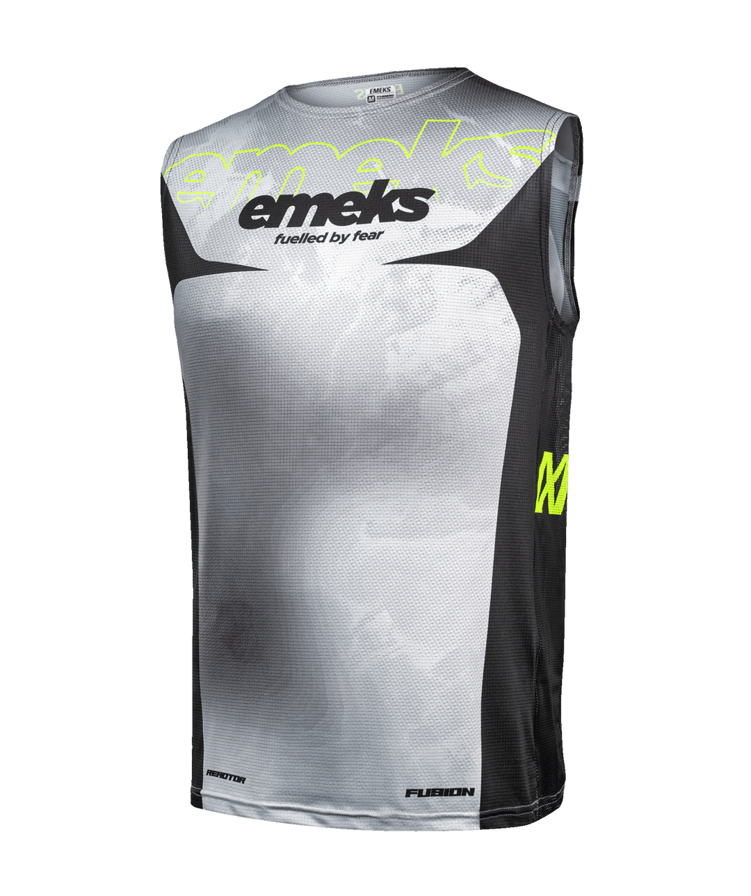 Black fluoro yellow grey motocross bib MX kit EMEKS UK