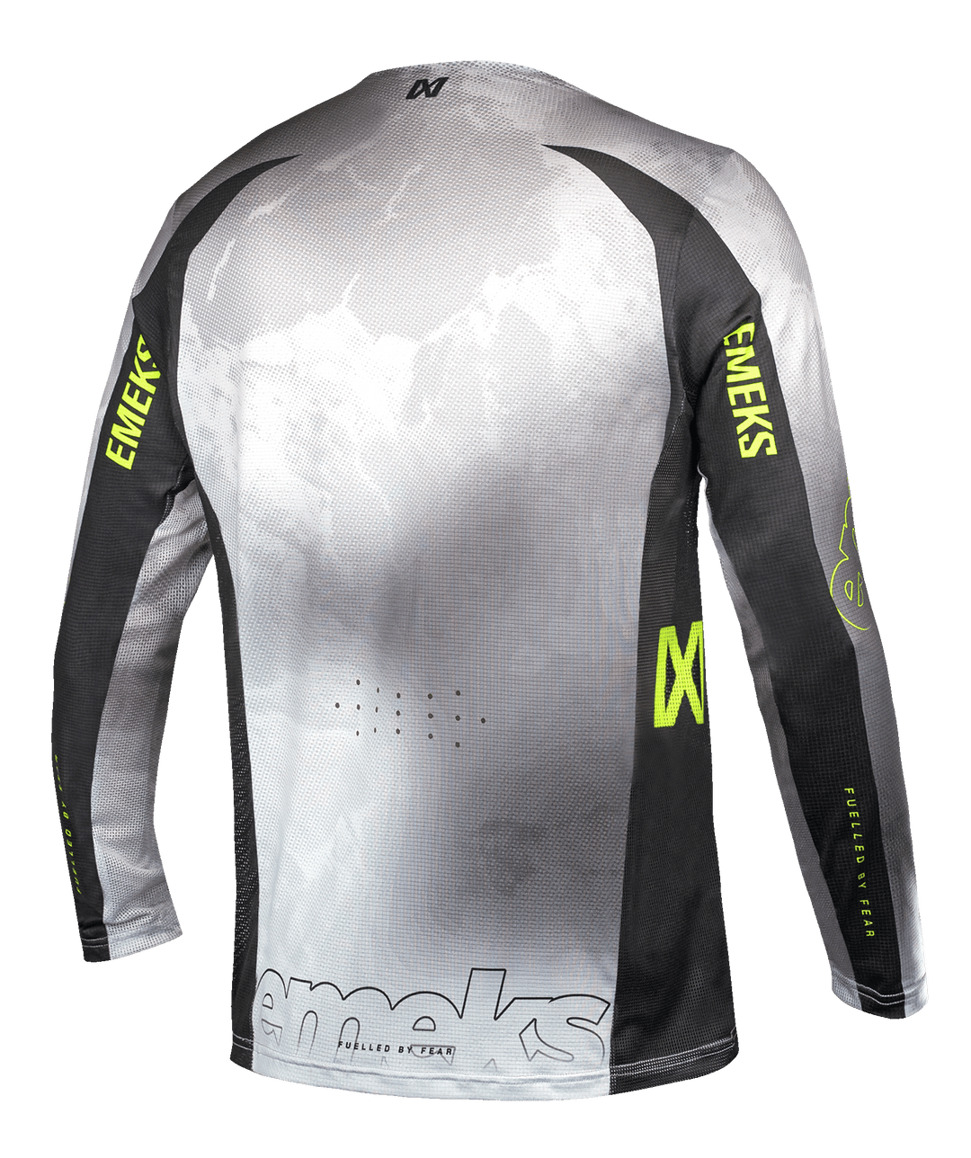 Black fluoro yellow grey motocross MX jersey kit EMEKS UK