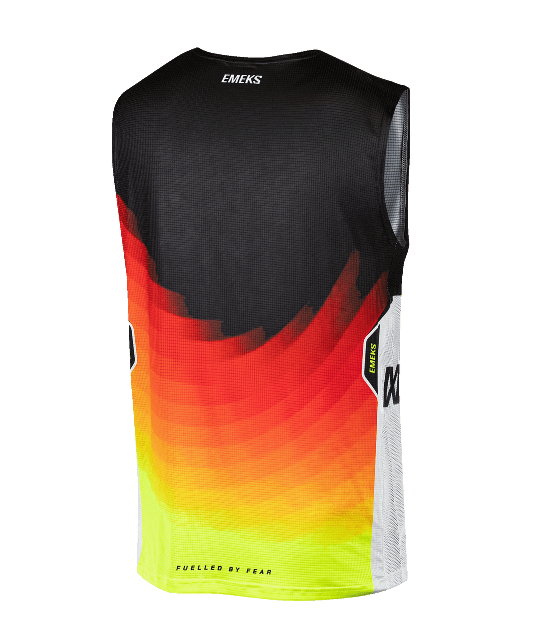 black red yellow lightweight motocross MX bib EMEKS UK racewear