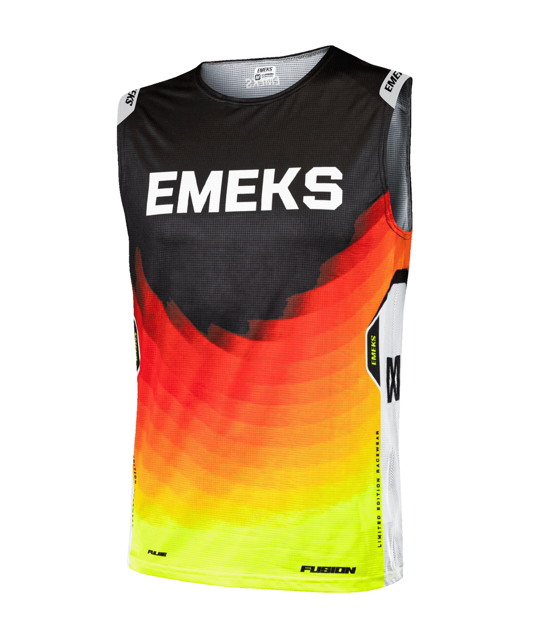 black red yellow lightweight motocross MX bib EMEKS UK racewear