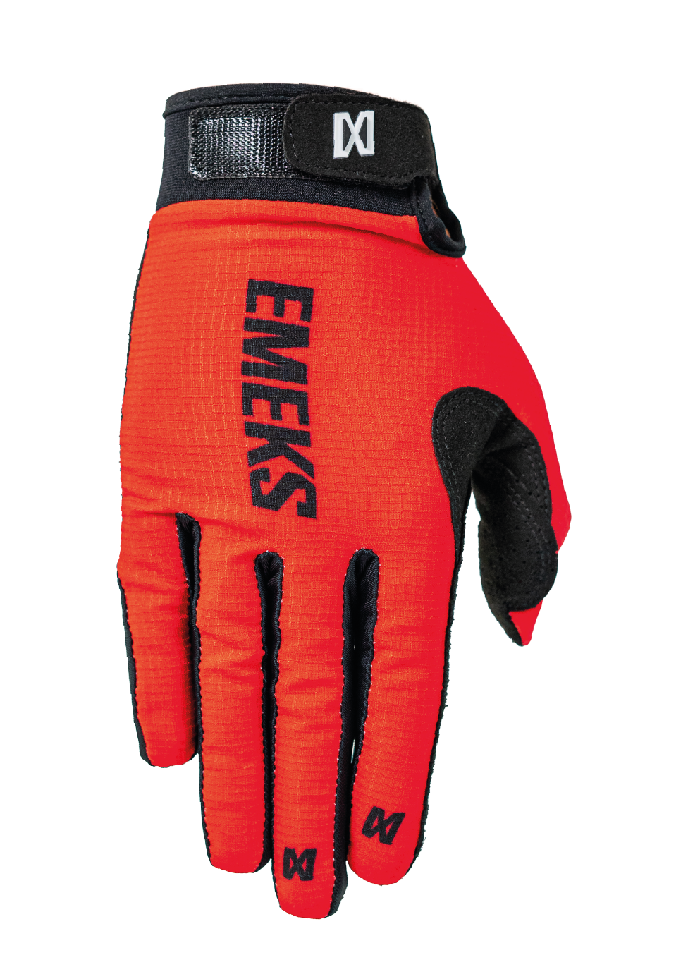 Red motocross MX riding gloves lightweight EMEKS UK
