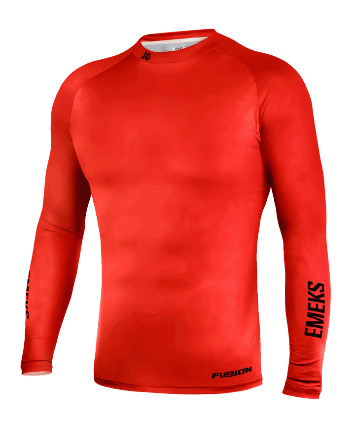 Red motocross MX compression top lightweight normal EMEKS UK