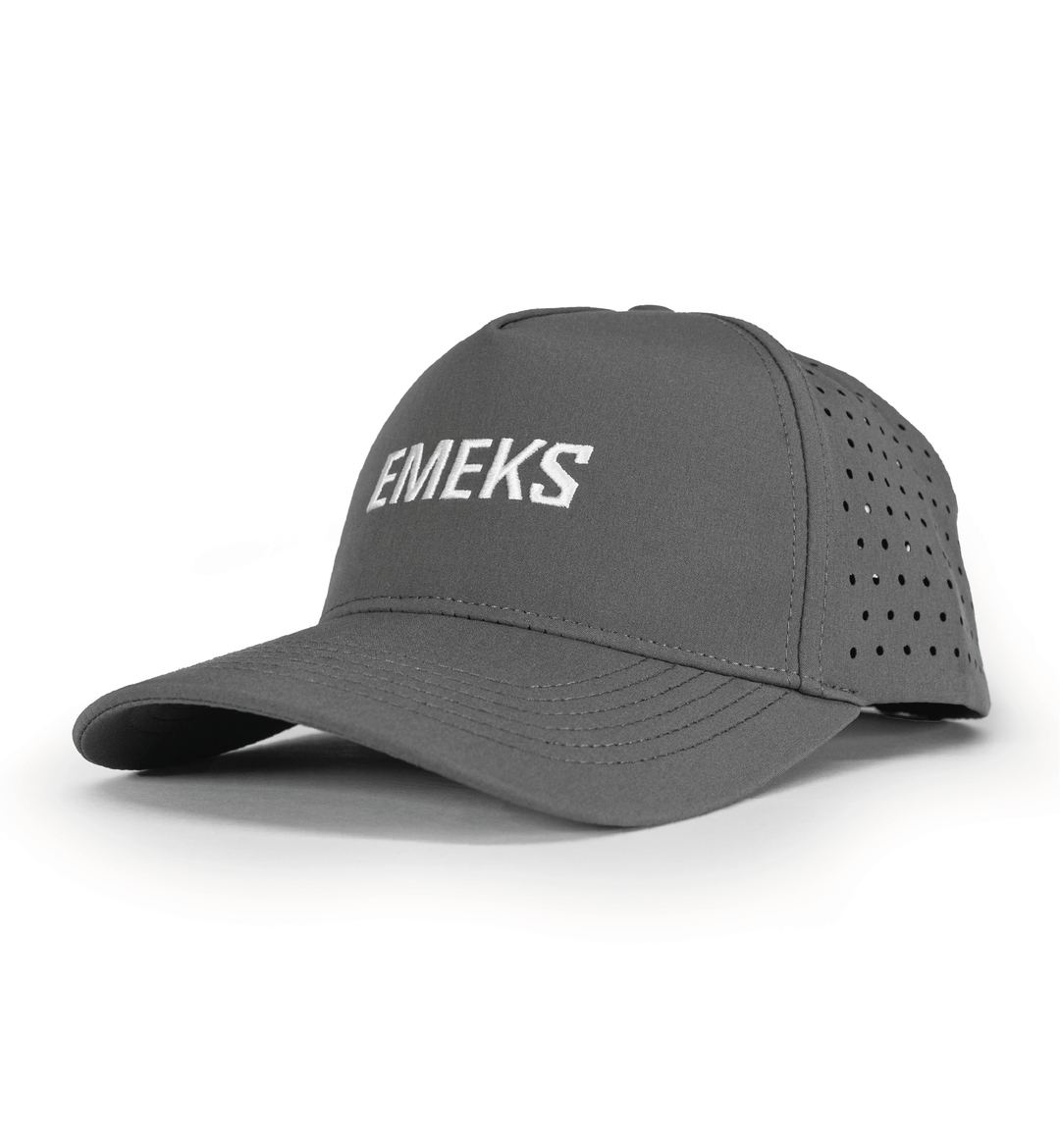 Grey snapback hat with motocross MX branding EMEKS UK