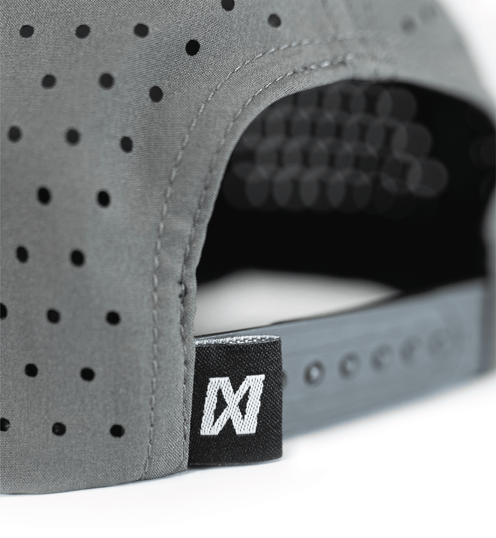 Grey snapback hat with motocross MX branding EMEKS UK