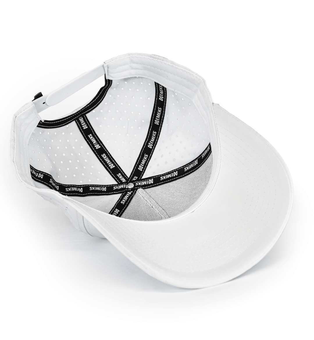 White snapback hat with motocross MX branding EMEKS UK