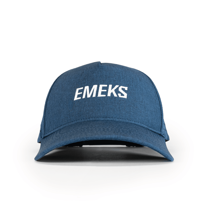 Navy snapback hat with motocross MX branding EMEKS UK