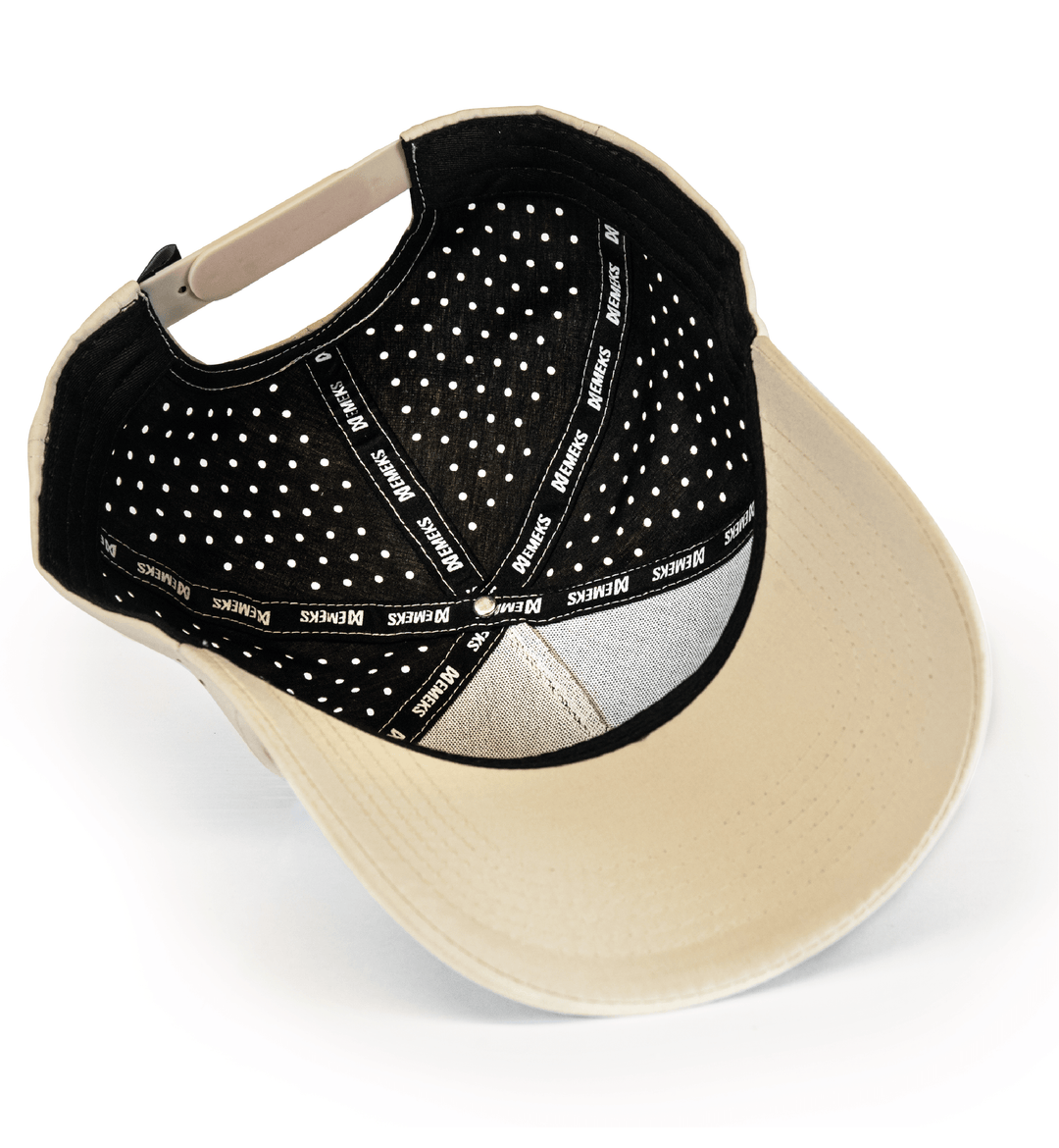 Sand yellow snapback hat with motocross MX branding EMEKS UK