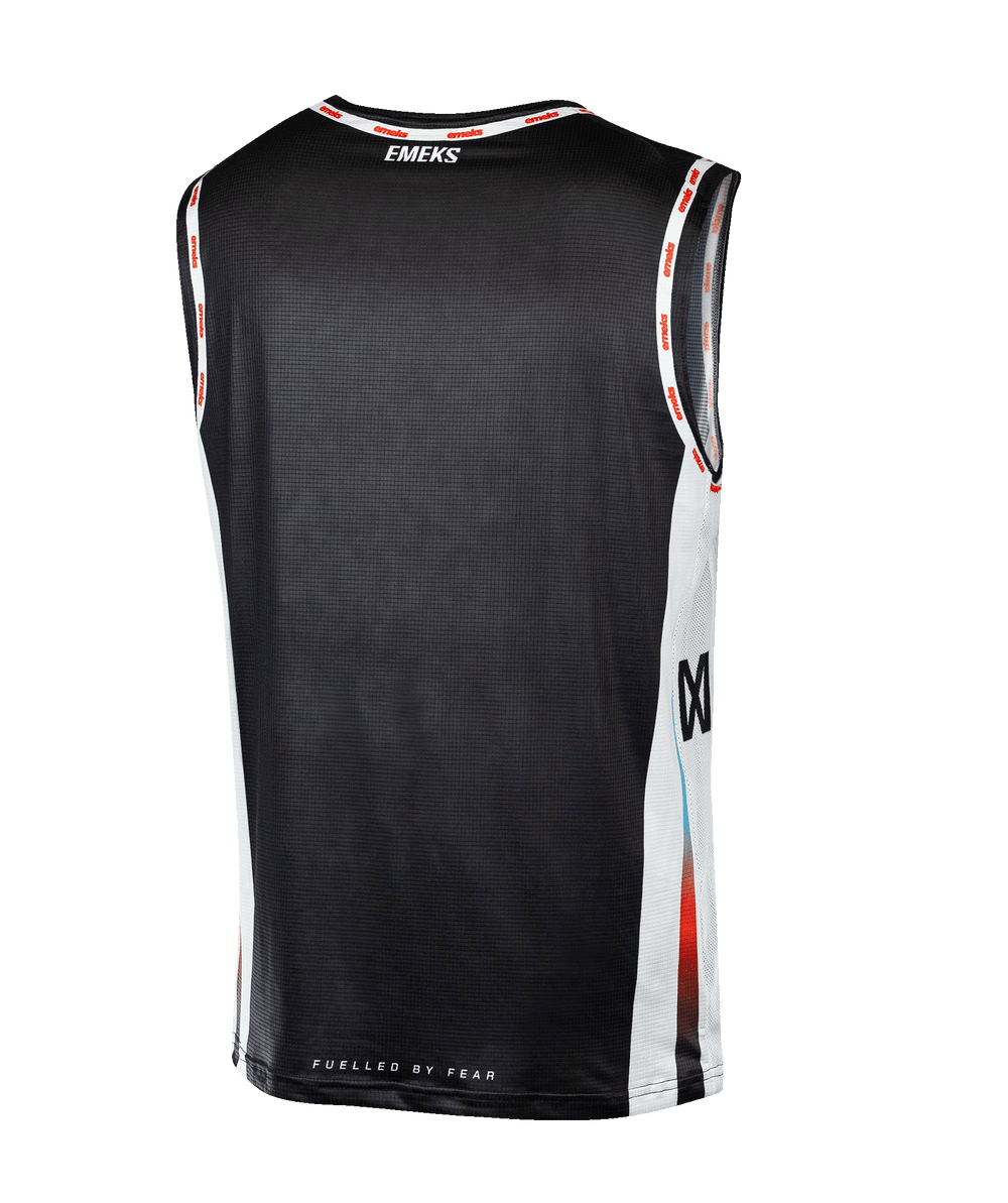 black blue red lightweight motocross MX bib EMEKS UK racewear