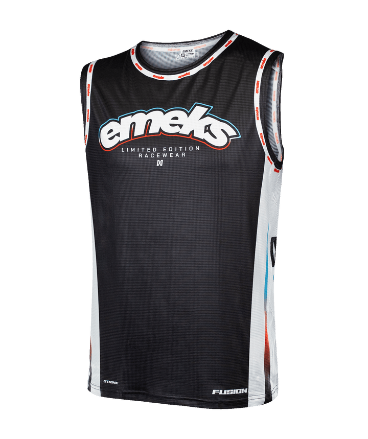 Black blue red lightweight motocross MX bib EMEKS UK racewear