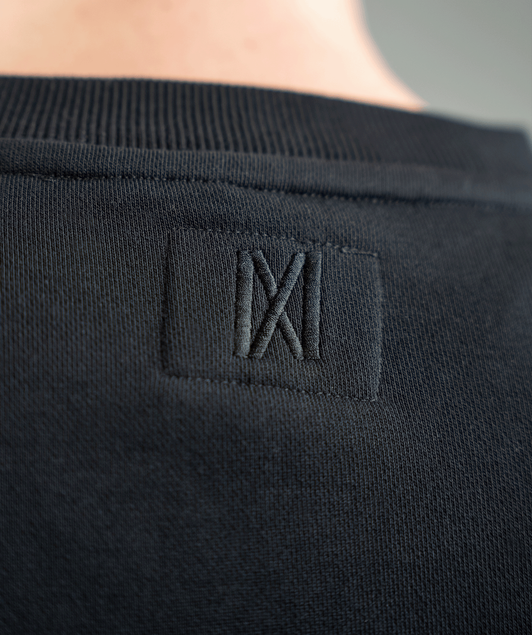 Heavy duty riding sweatshirt for motocross, designed for winter MX, neck detail embroidery - EMEKS racewear UK