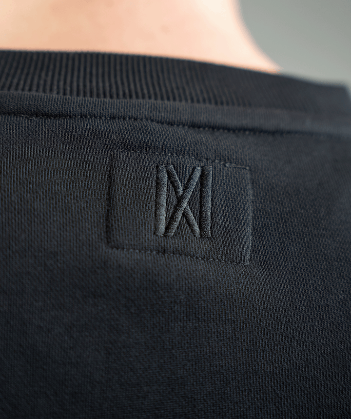 Heavy duty riding sweatshirt for motocross, designed for winter MX, neck detail embroidery - EMEKS racewear UK