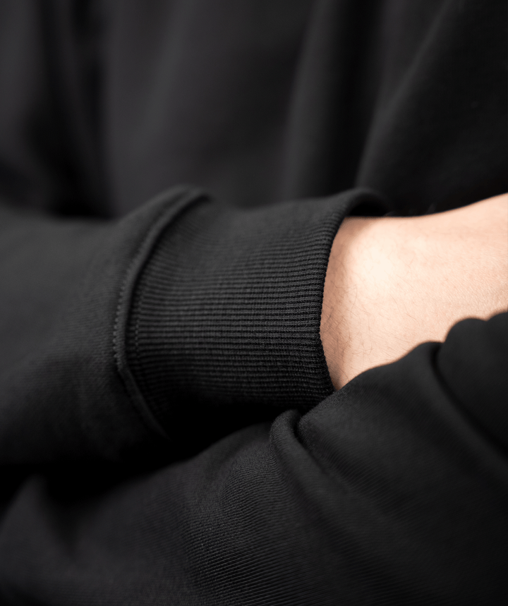Heavy duty riding sweatshirt for motocross, designed for winter MX with ribbed cuffs - EMEKS racewear UK